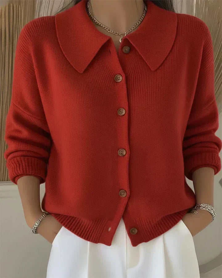 Vega | Giacca in Maglia con Collo Camicia