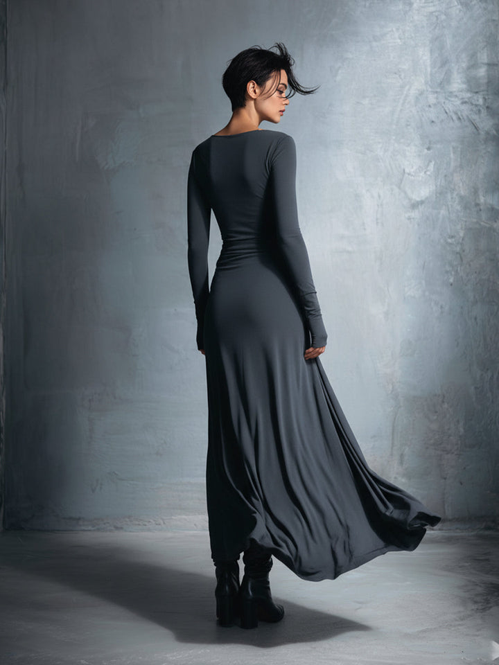 Naomie | Abito Maxi con Nodo Laterale