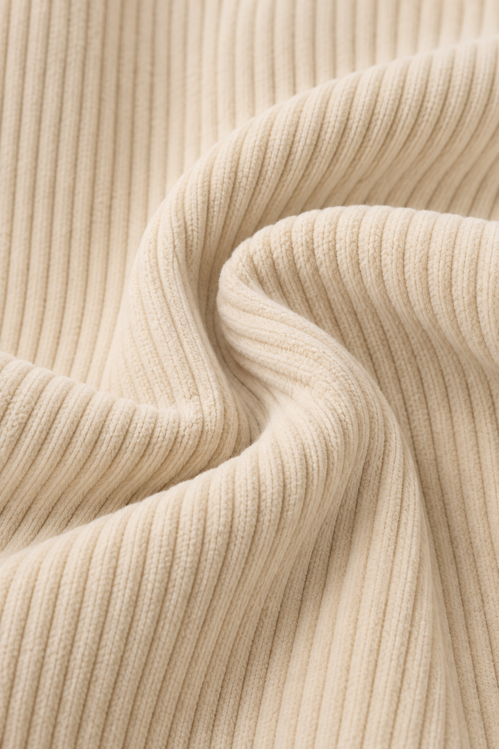 Giacca oversize in velluto a coste con cappuccio per donna