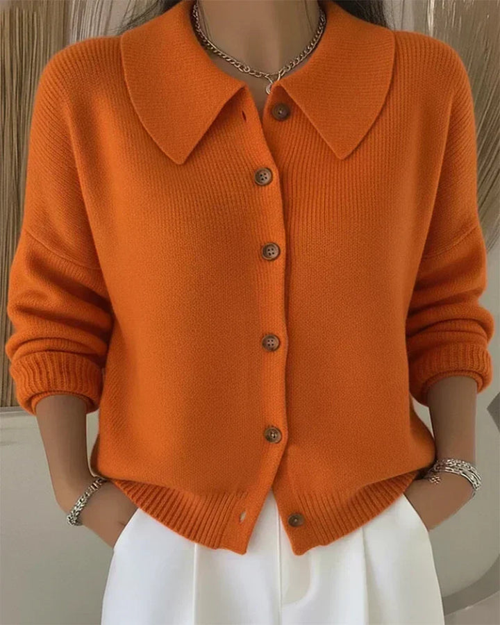 Vega | Giacca in Maglia con Collo Camicia
