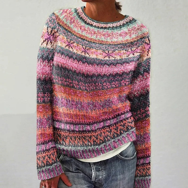 DELACROIX | Élina Rosa Mélange Knit Sweater