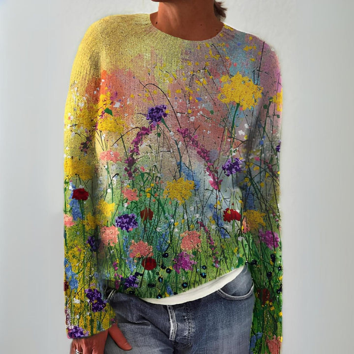DELACROIX | Manon Floral Prairie Knit Sweater