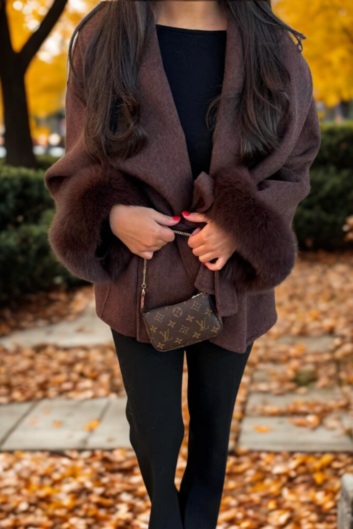 Cappotto in pelliccia sintetica