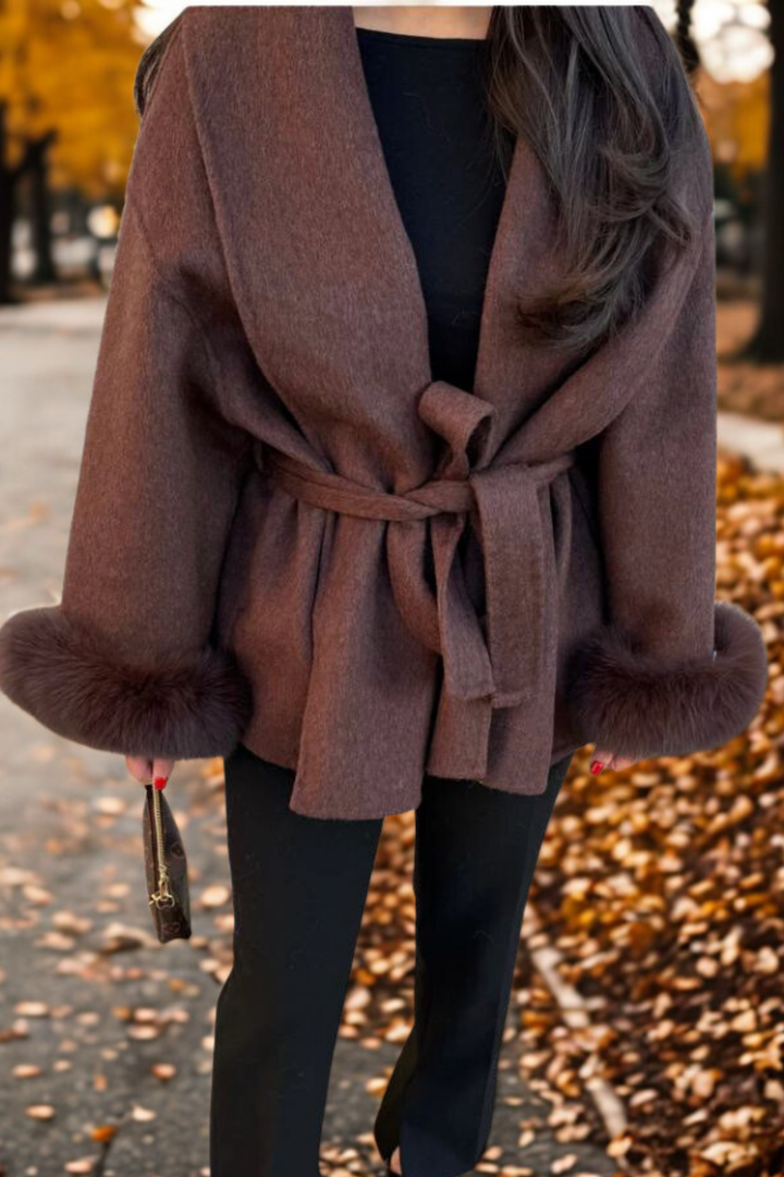 Cappotto in pelliccia sintetica