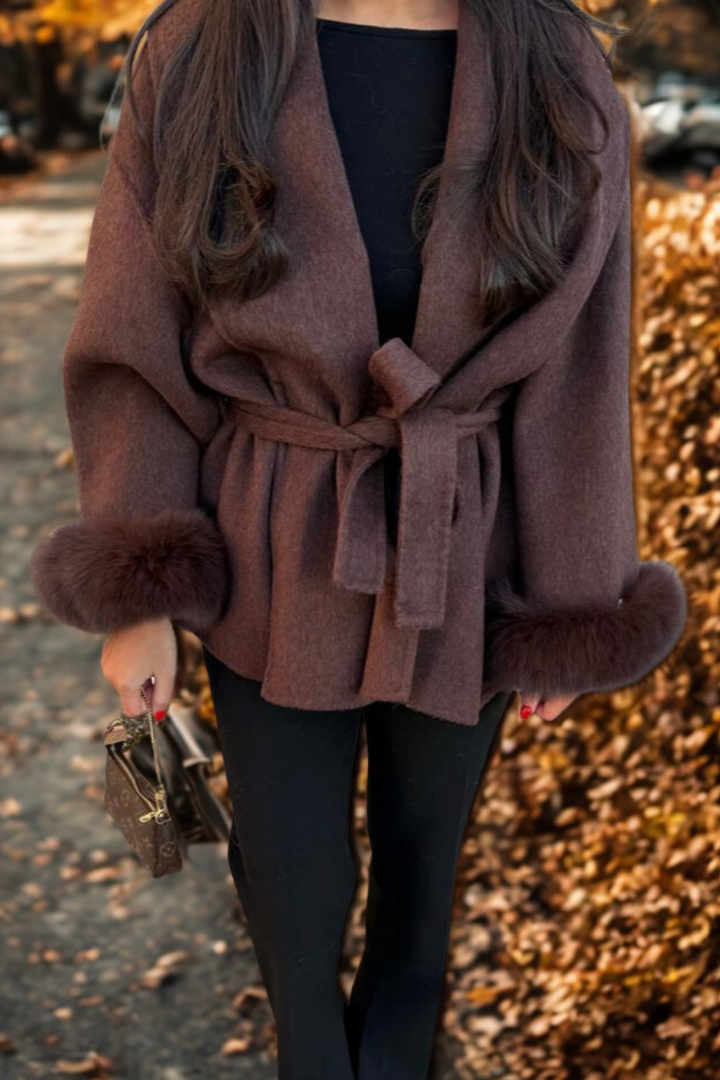 Cappotto in pelliccia sintetica