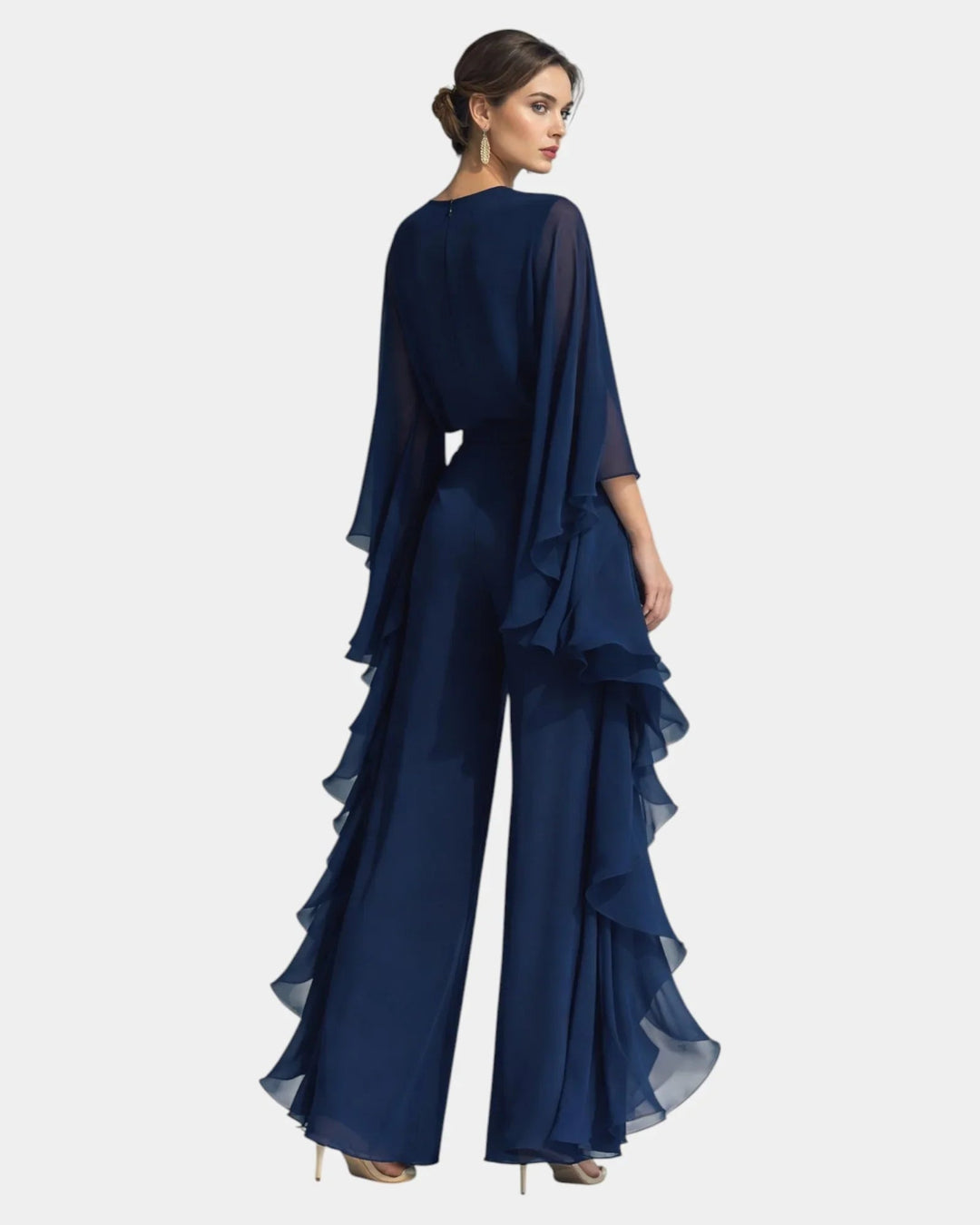 Véronique | Completo elegante in chiffon con volant