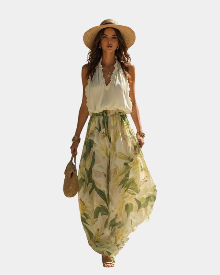 Annette | Completo fluido elegante con stampa floreale