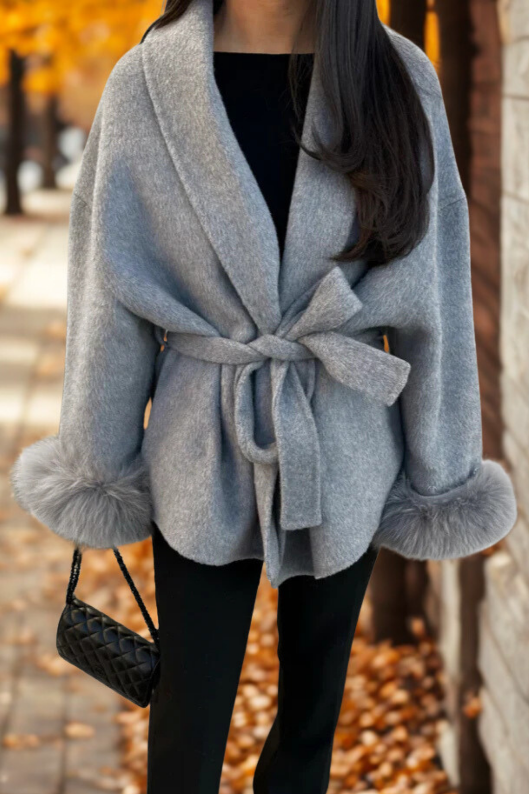 Cappotto in pelliccia sintetica