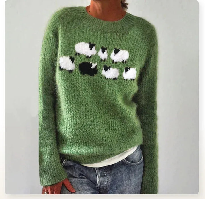 DELACROIX | Maglione con Motivo Pecore Mathilde