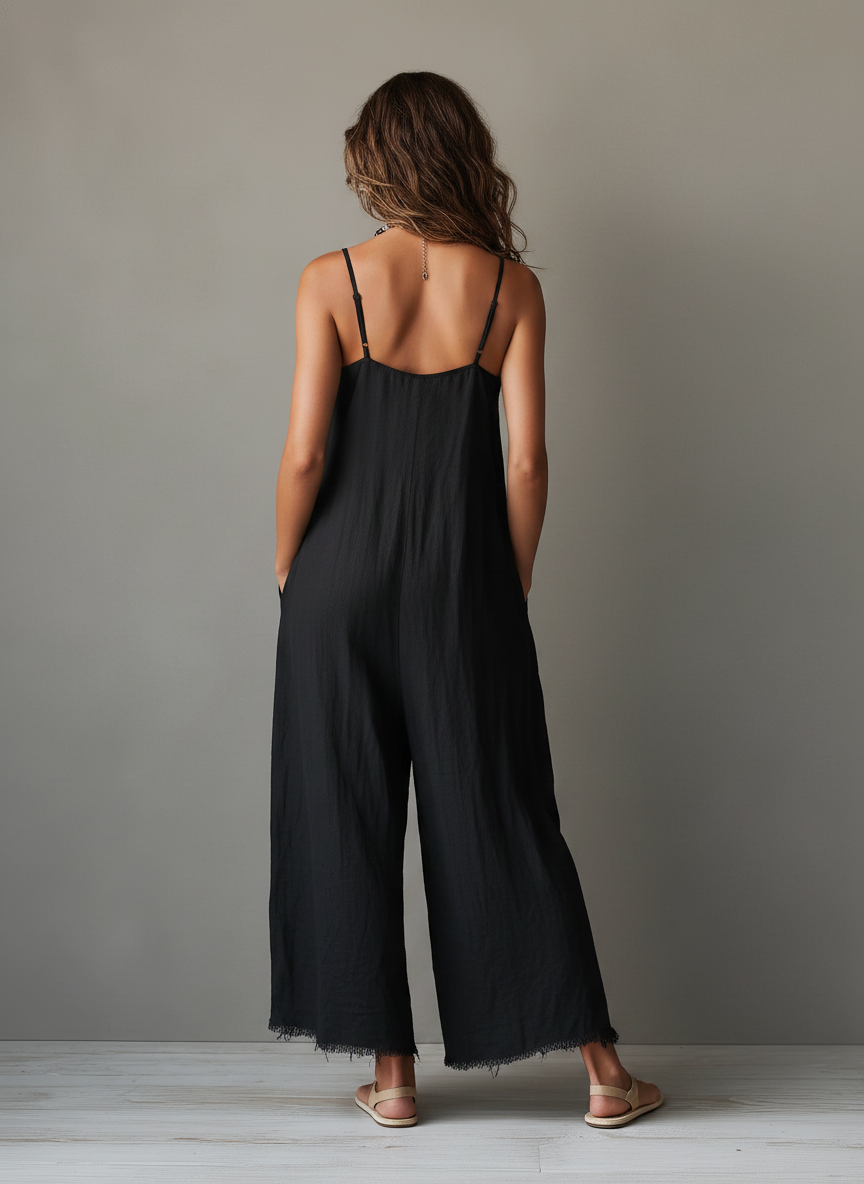 Pascale | Salopette minimalista in lino da donna