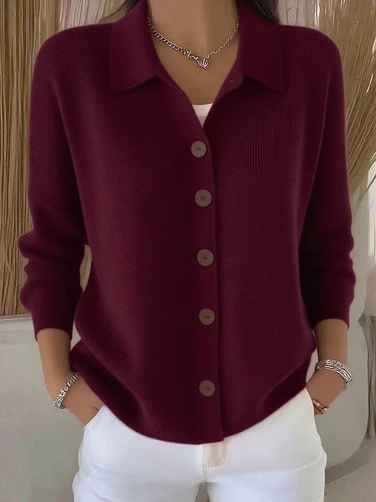 Josefina | Giacca in Maglia con Collo e Bottoni