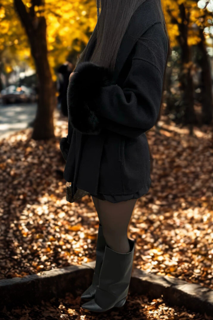 Cappotto in pelliccia sintetica