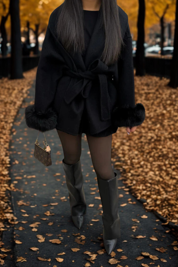 Cappotto in pelliccia sintetica