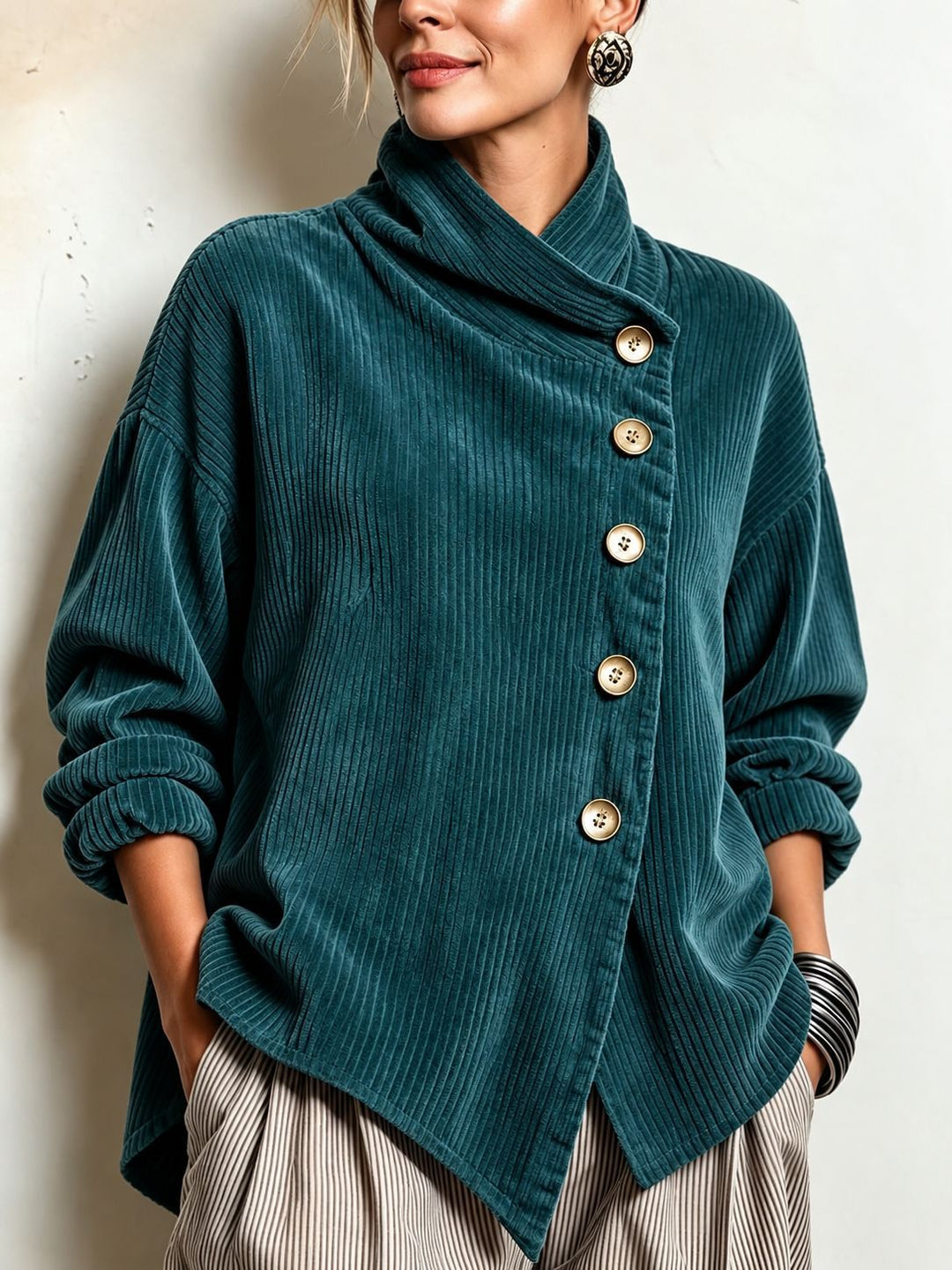 Capucine | Maglione in velluto a coste con collo alto