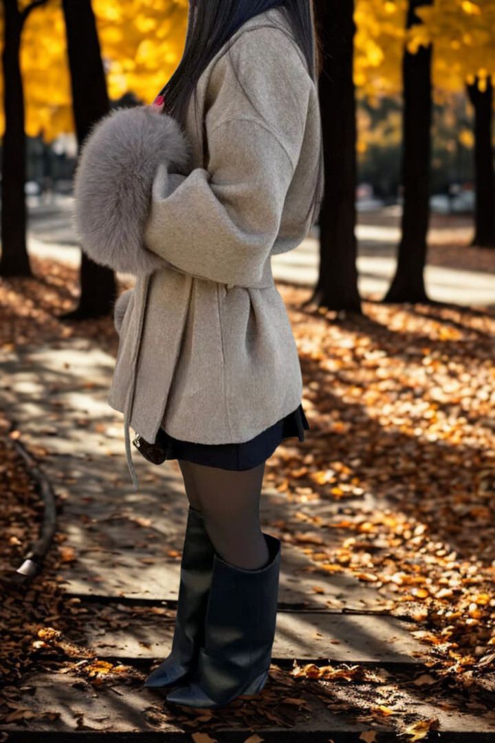 Cappotto in pelliccia sintetica