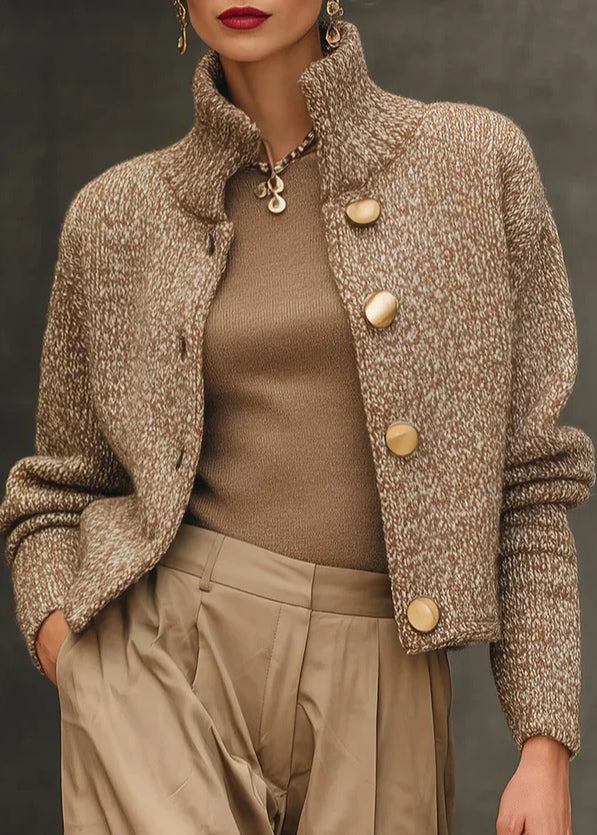 Simona – Cardigan corto con collo alto