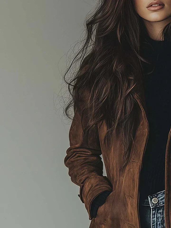 Sylvie | Cappotto elegante effetto scamosciato