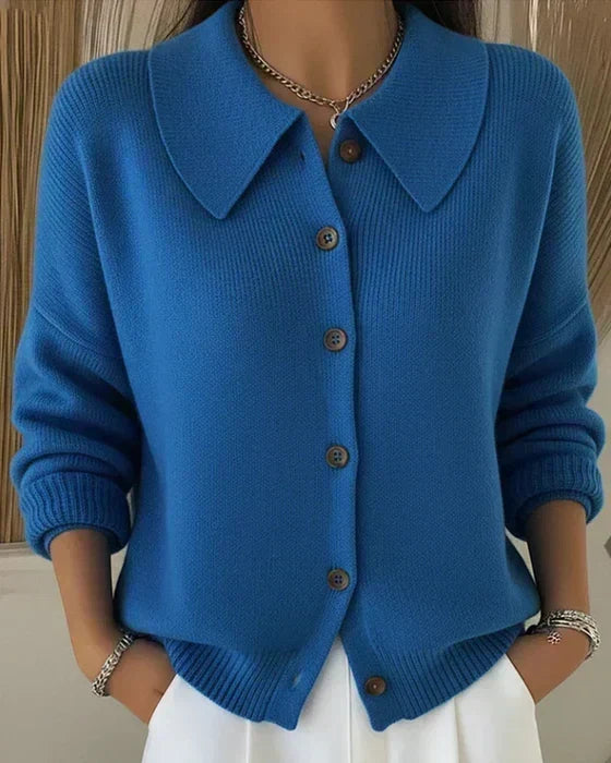 Vega | Giacca in Maglia con Collo Camicia