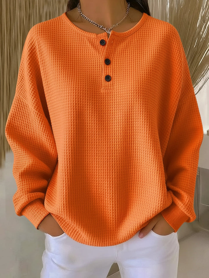 Milagros | Sweatshirt Henley Goffrato