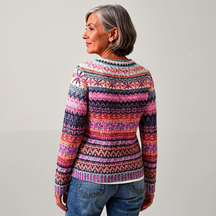DELACROIX | Élina Rosa Mélange Knit Sweater