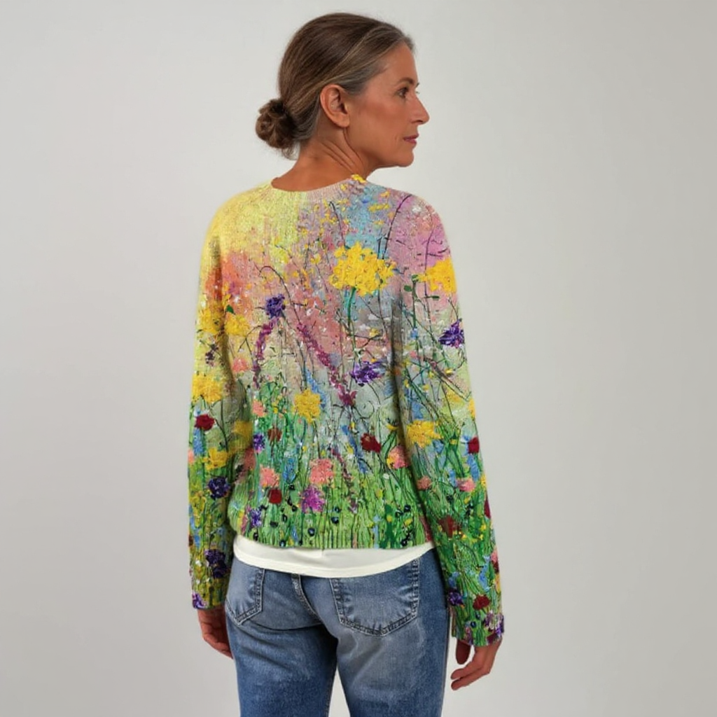 DELACROIX | Manon Floral Prairie Knit Sweater
