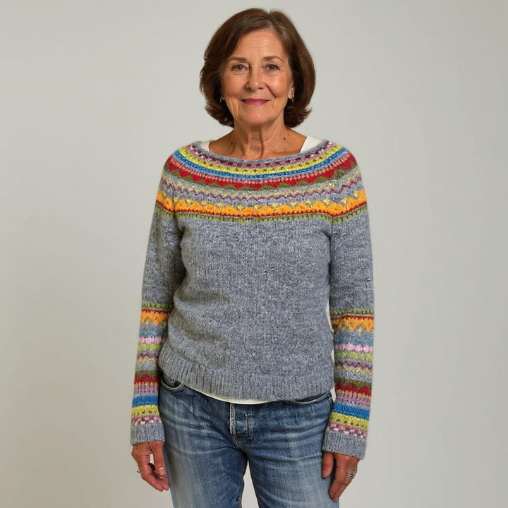DELACROIX | Maglione a Maglia con Dettaglio Arcobaleno Sylvie