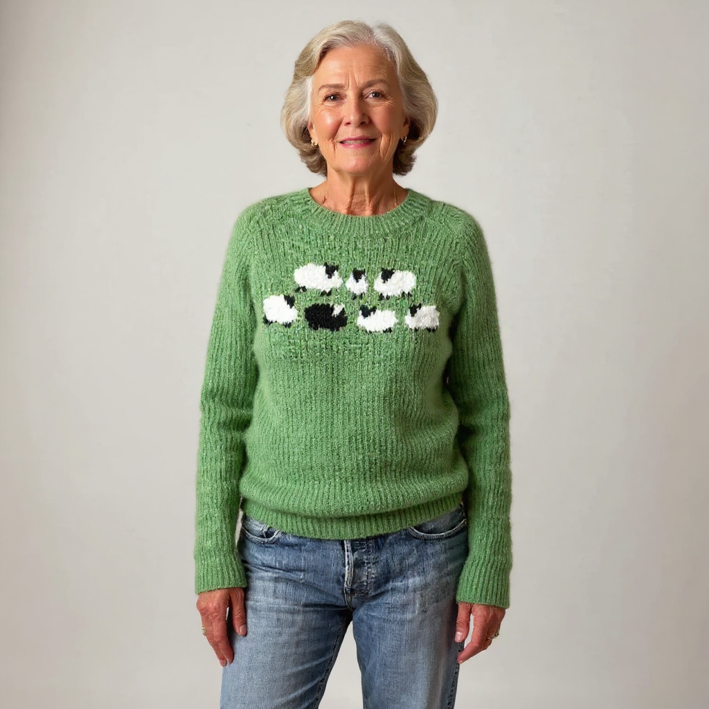 DELACROIX | Maglione con Motivo Pecore Mathilde