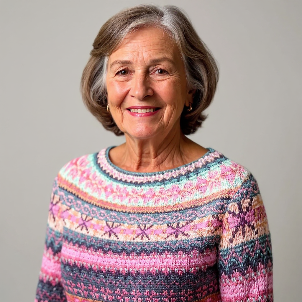 DELACROIX | Élina Rosa Mélange Knit Sweater