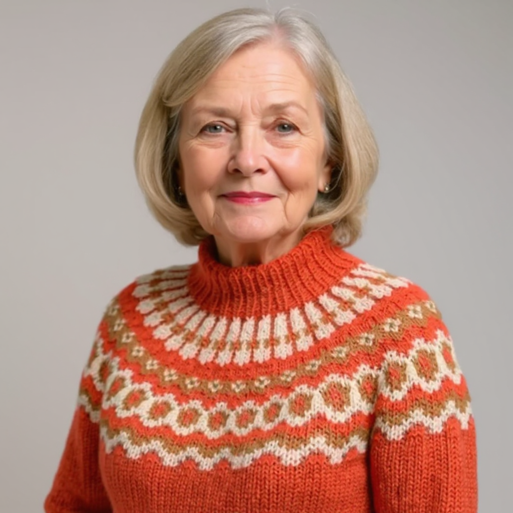DELACROIX | Christine High Neck Jacquard Sweater