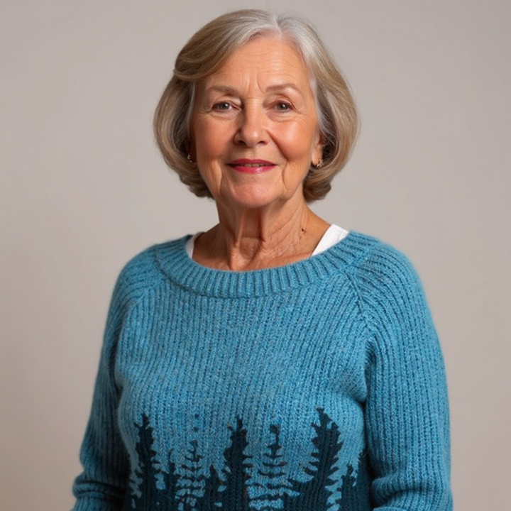 DELACROIX | Brigitte Forest Pattern Knit Sweater
