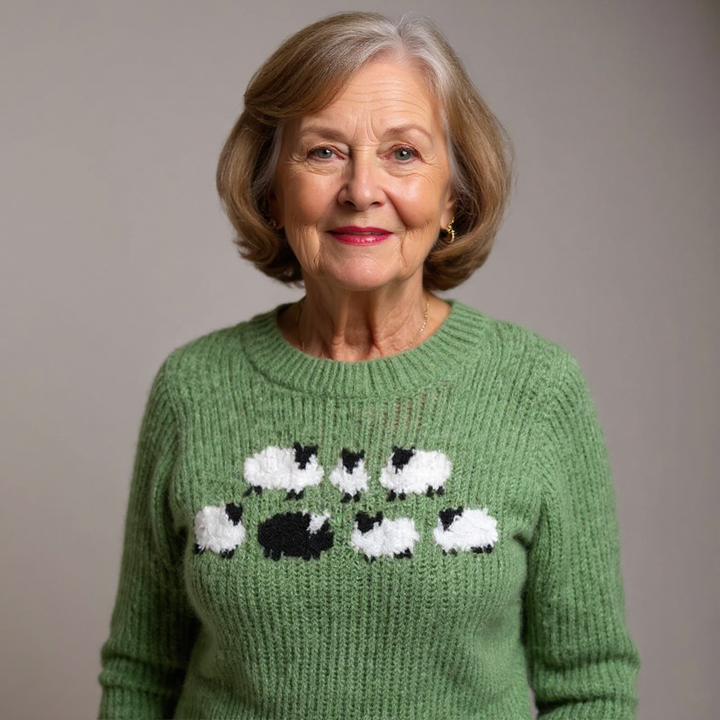 DELACROIX | Maglione con Motivo Pecore Mathilde