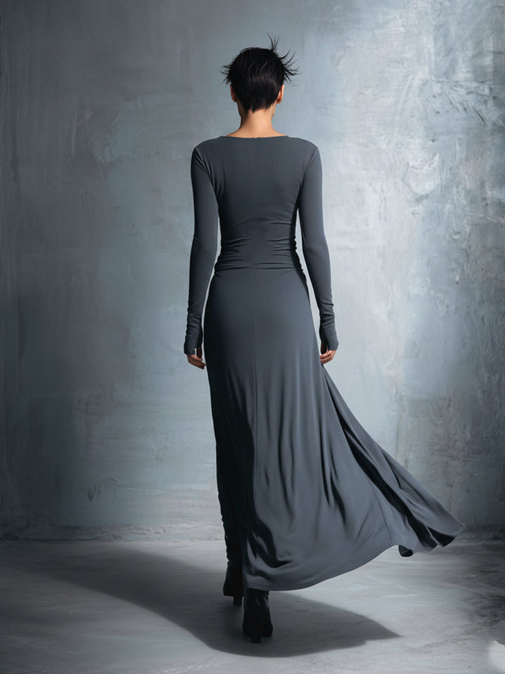 Naomie | Abito Maxi con Nodo Laterale