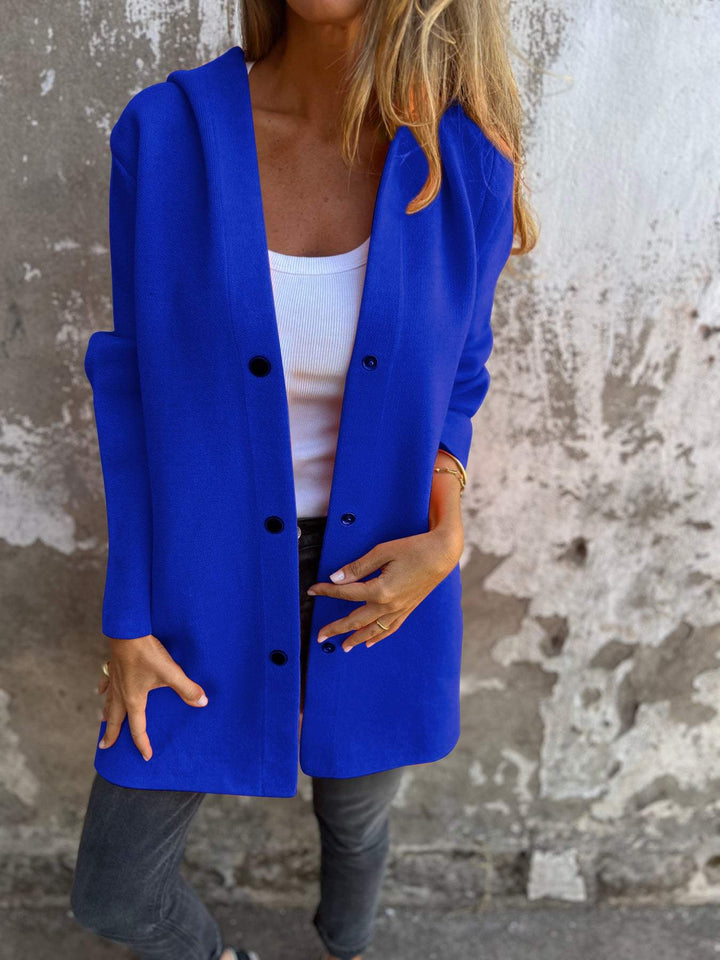 Cardigan lungo chic con cappuccio