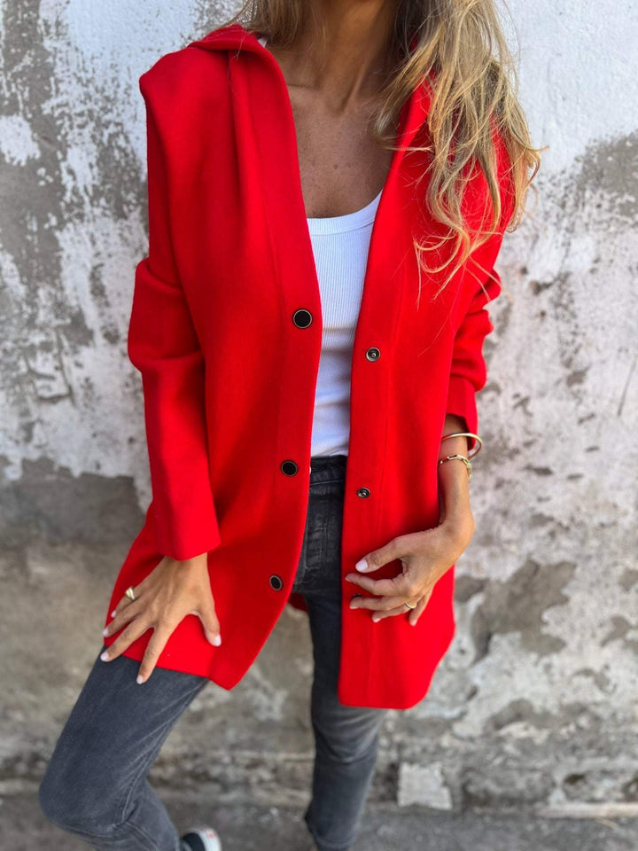 Cardigan lungo chic con cappuccio