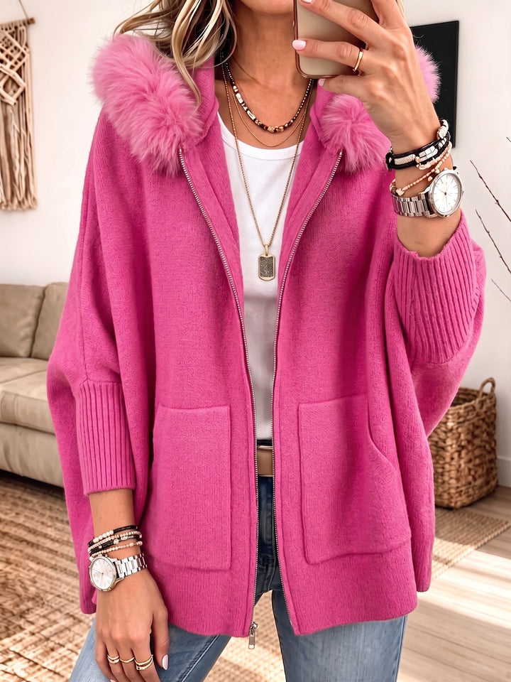 Élise | Giacca in maglia con cappuccio