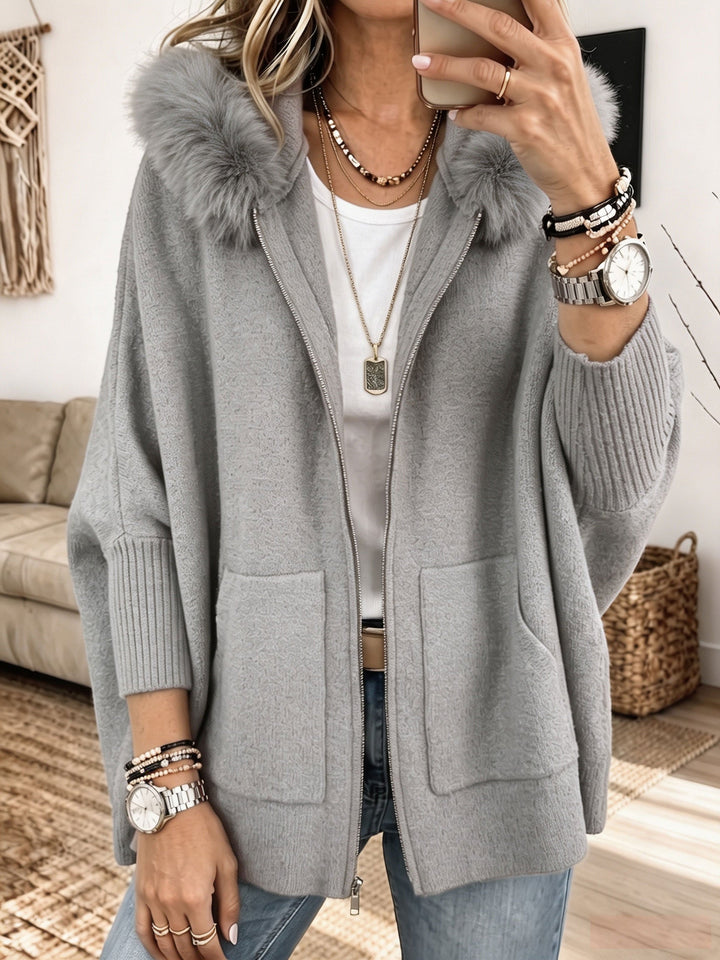 Élise | Giacca in maglia con cappuccio