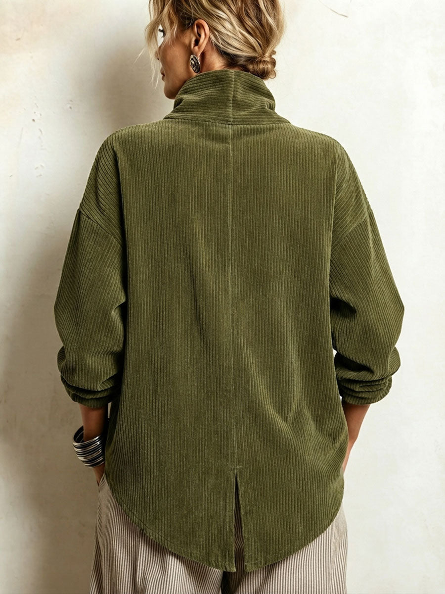 Capucine | Maglione in velluto a coste con collo alto
