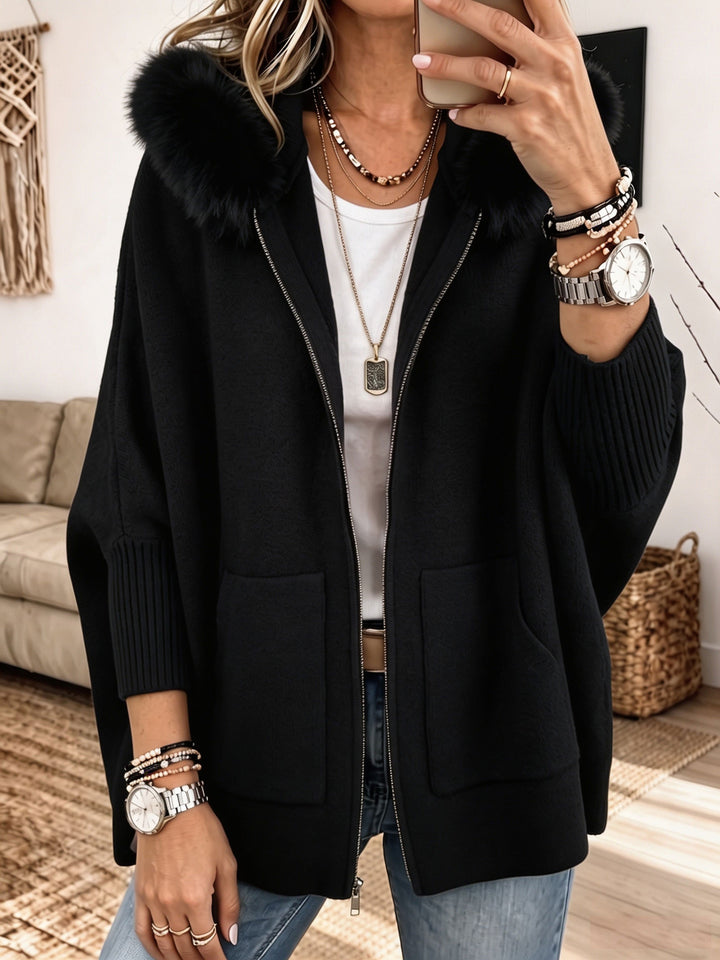 Élise | Giacca in maglia con cappuccio