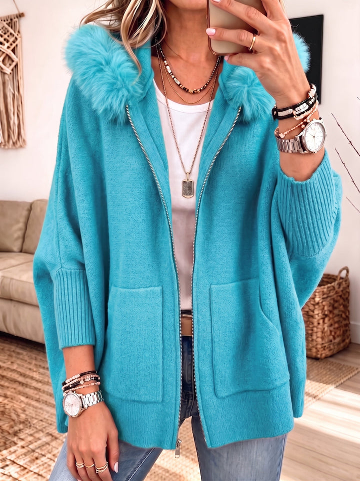 Élise | Giacca in maglia con cappuccio