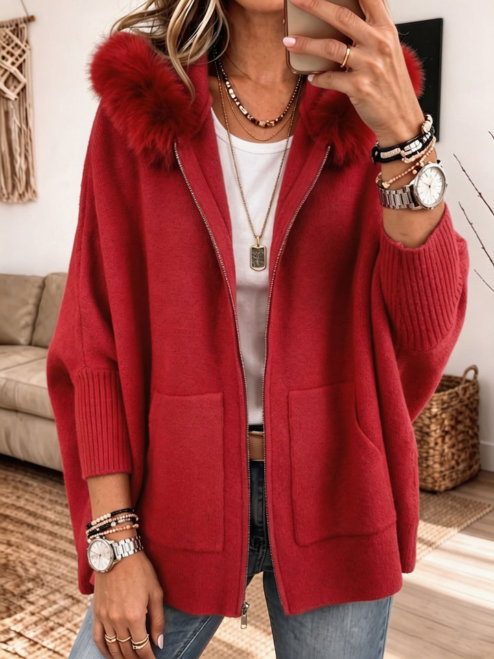 Élise | Giacca in maglia con cappuccio