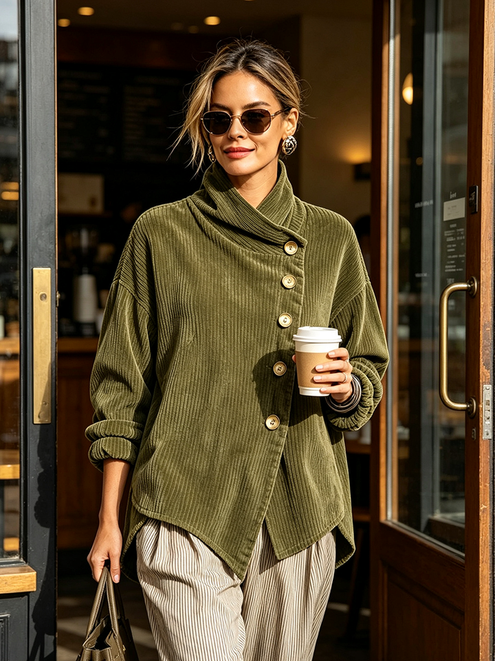Capucine | Maglione in velluto a coste con collo alto